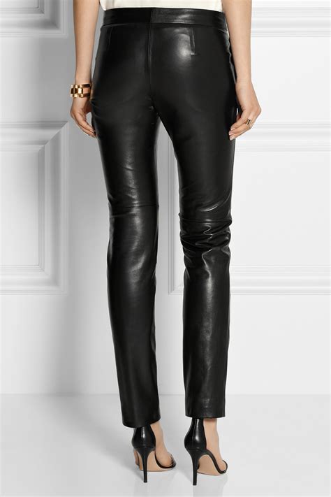 gucci leather pants womens|farfetch Gucci pants.